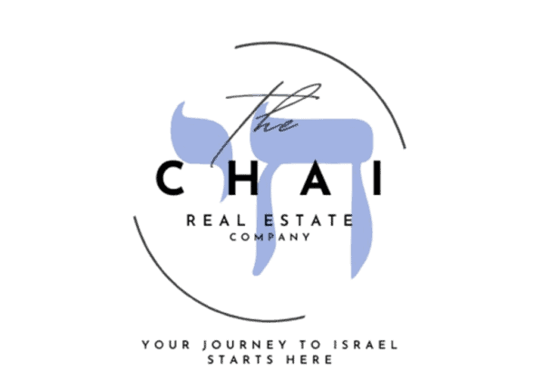 Beautiful logo of Chai Real Estate, Israel property experts, showcasing modern branding and real estate services.